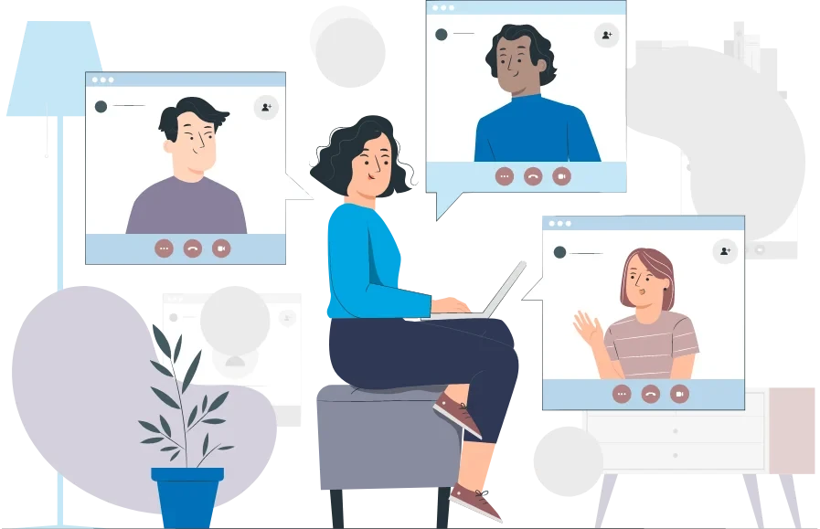 Reunión de consultoría con varias personas